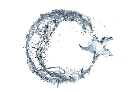 Crescent and water.の写真素材