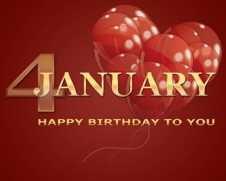 The fourth of January, birthday!の写真素材