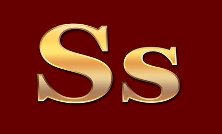 Gold font Sの写真素材
