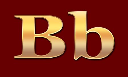 Gold font Bの写真素材