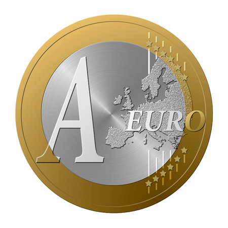 Font European coin, the letter A.の写真素材