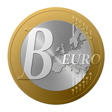 Font European coin, the letter B.の写真素材