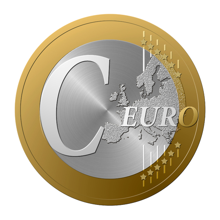 Font European coin, the letter C.の写真素材