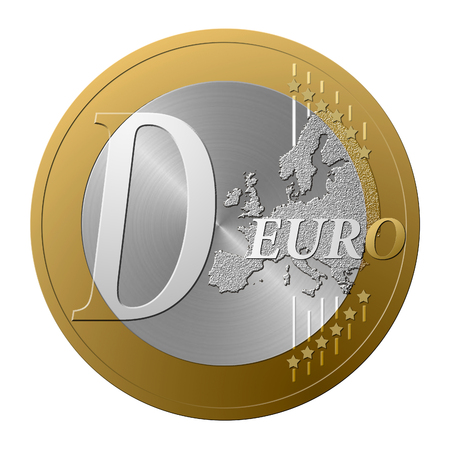 Font European coin, the letter D.の写真素材