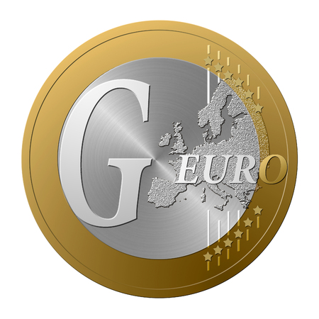 Font European coin, the letter G.の写真素材