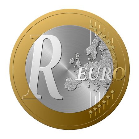 Font European coin, the letter R.の写真素材
