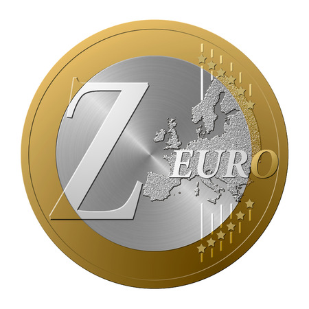 Font European coin, the letter Z.の写真素材
