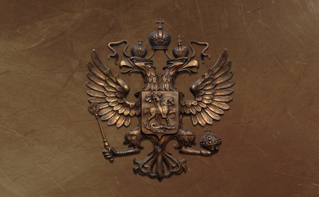 State symbols of Russia's, emblem of the double-headed eagle.の写真素材
