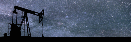 Extraction of gas and oil, a banner for the site.の写真素材