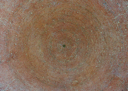 Brick texture of the dome of the ancient temple.の写真素材