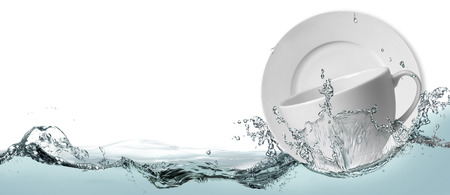 Liquid chemical for washing dishes. Abstraction for a postcardの写真素材