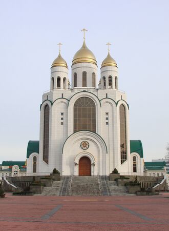 Cathedral of Christ the Savior in Kaliningrad, Victory Square.の写真素材
