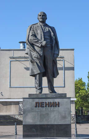 Monument to Lenin staged at the House of Arts. City of Kaliningrad, Kaliningrad region, Russia. Photographed on May 20, 2020.のeditorial素材