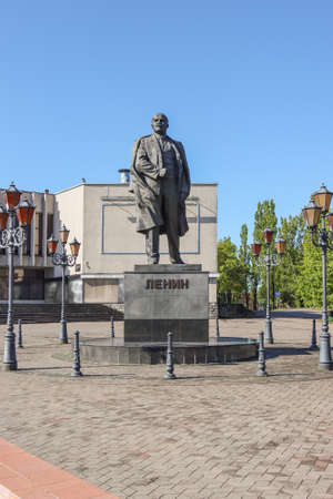 Monument to Lenin staged at the House of Arts. City of Kaliningrad, Kaliningrad region, Russia. Photographed on May 20, 2020.のeditorial素材