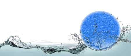 Sponge soft blue cleansing sponge for the faceの写真素材