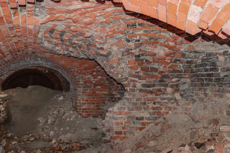 Abandoned fort number 8 "King Frederick I" in the city of Kaliningrad, Russia. Photographed April 13, 2021.の写真素材