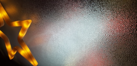 star on windowの写真素材