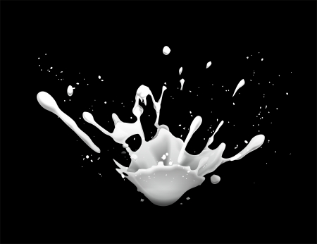 abstract illustration of a white ink splashの写真素材