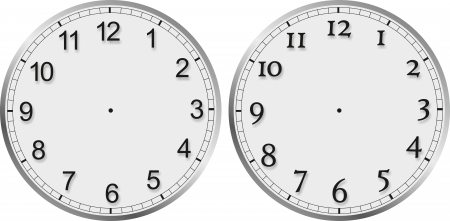 watch face with different numerals, without watch handsの写真素材