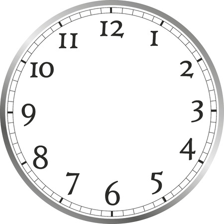 large watch face with numerals, without watch hands