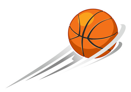 illustration of flying basketball as sign for ball sportのイラスト素材