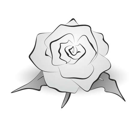 illustration of an abstract rose for decorationのイラスト素材