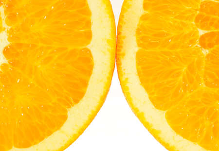 details of a sliced orange as decorative backgroundの写真素材