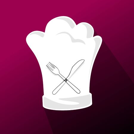 abstract toque with cutlery as sign or metaphorのイラスト素材