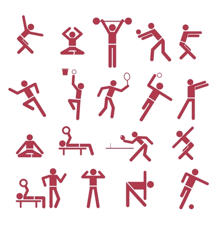 set with different signs for sports activitiesのイラスト素材