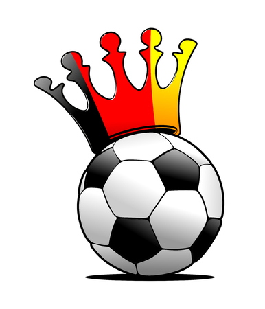 football with a crown in the colors of germanyのイラスト素材