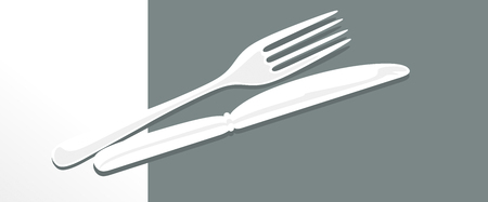 simplified sign with dishes and cutlery for decorationの写真素材