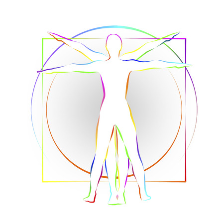 classic figure to display human body proportionsの写真素材