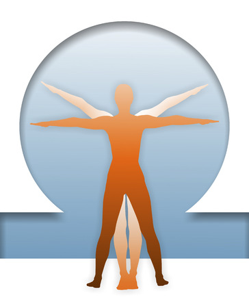 classic figure to display human body proportionsの写真素材