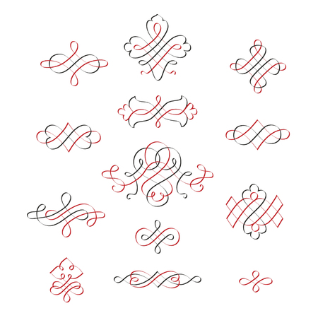 set of abstract ornaments or floral embellishmentsの写真素材