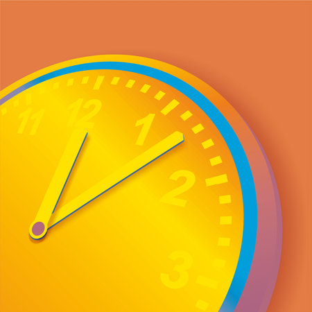 section of a clock as a template