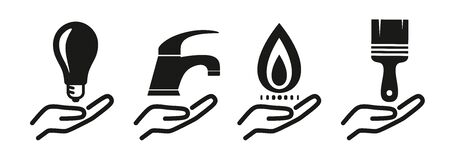 set with crafts symbols as a templateの写真素材