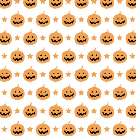 Seamless abstract star orange for Halloween vector backgroundのイラスト素材