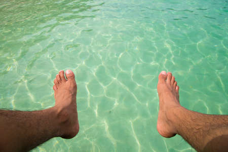 relax with the sea let you mild free in holidaysの写真素材