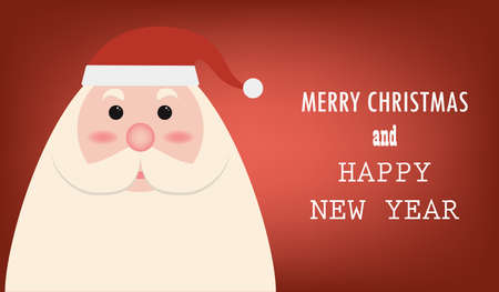 Christmas,Santa claus Greeting Card, vector illustrationのイラスト素材