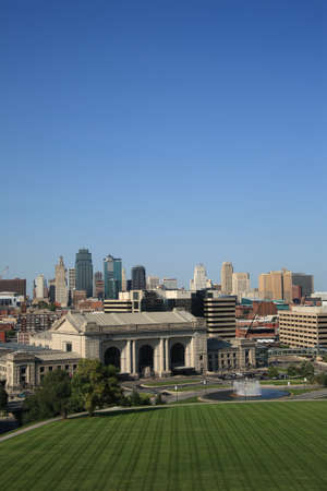 Kansas City Skyline and Union Stationの写真素材