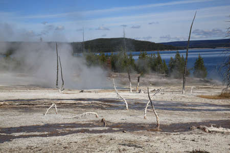 Yellowstone Park - West Thumb Geyser Basinの写真素材