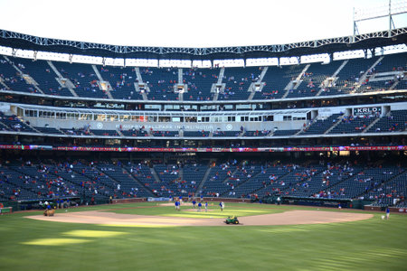 Arlington, Texas, September 27, 2010: A late season American League baseball game at Texas Rangers Ballpark in Arlington.のeditorial素材