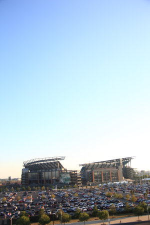 Philadelphia, September 7, 2010: Lincoln Financial Field, home of the NFL Eagles, located in the South Philly sports complex.のeditorial素材