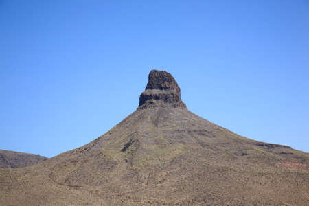 Mountain and Desert Landscape in Arizona, with blue sky and copy space.の写真素材