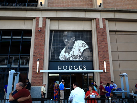 New York - September 22, 2017: Gil Hodges Gate at Citi Field, baseball home of the New York Mets.のeditorial素材