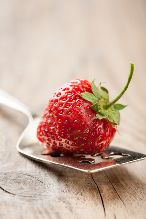 Red strawberry close-upの写真素材