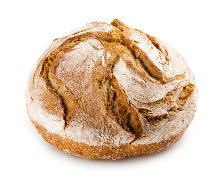 Homemade bread on whiteの写真素材