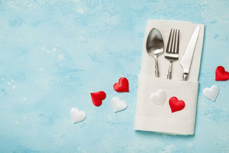 Valentine's Day setting tableの写真素材