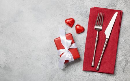 Valentine's Day setting tableの写真素材