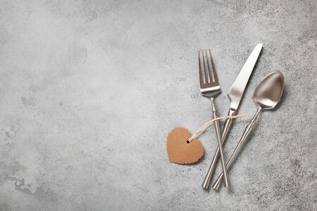 Valentine's Day table place settingの写真素材